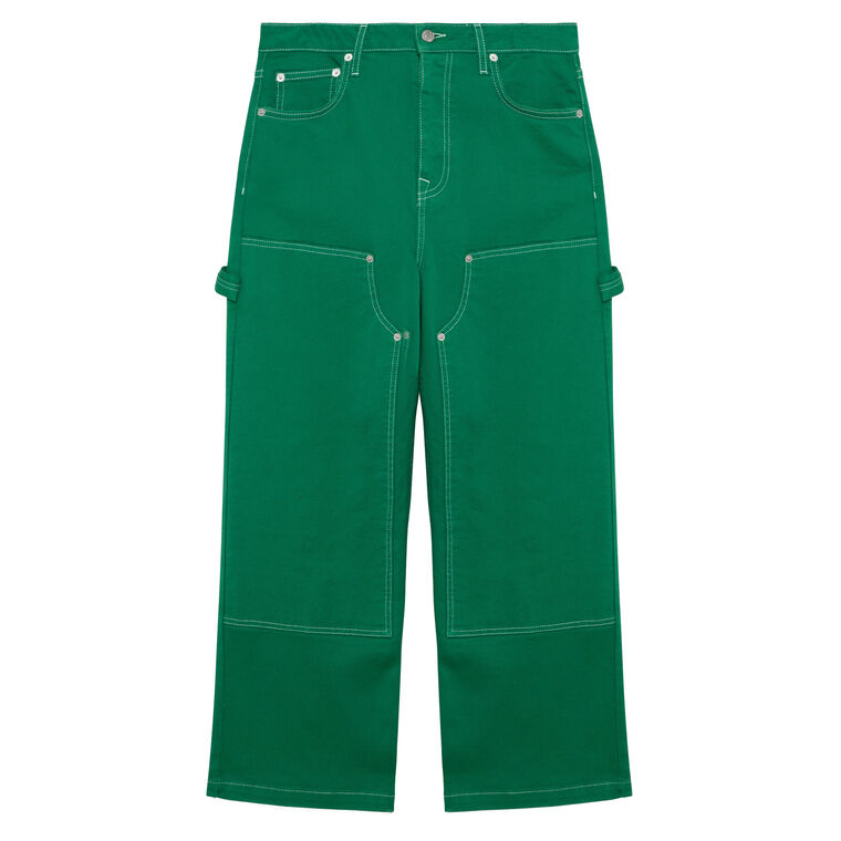 Xavier Cropped Denim Carpenter Pant image number null
