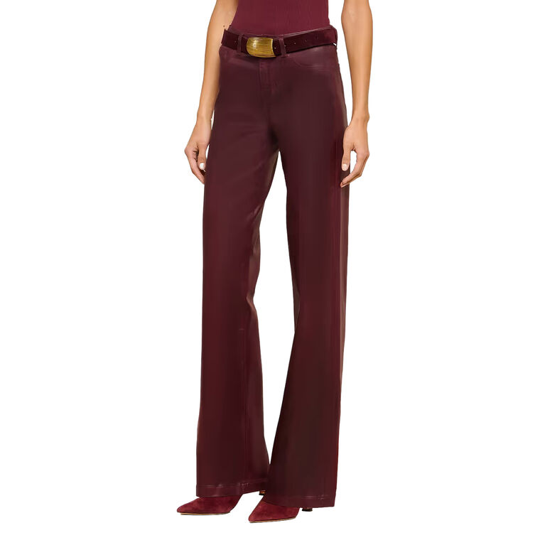 Clayton High Rise Coated Wide Leg Jean image number null