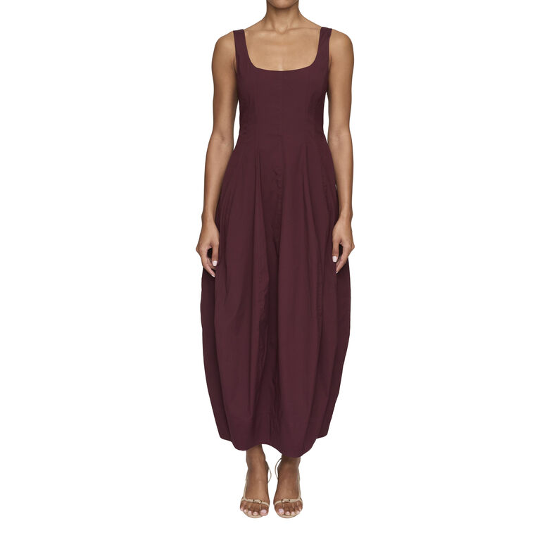 Veda Sleeveless Stretch Cotton Midi Dress image number null