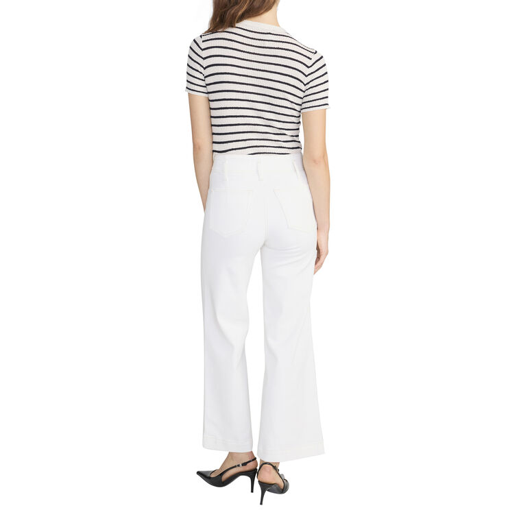 The Seamed Wide Trouser Crop Jean image number null