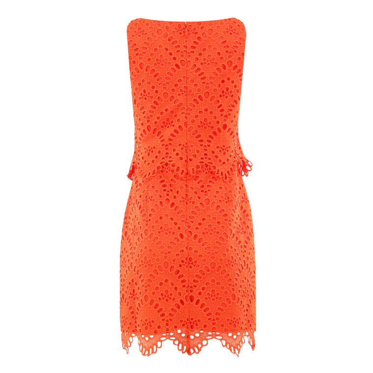 Grenoble Lace Boat Neck Sleeveless Cutout Dress image number null