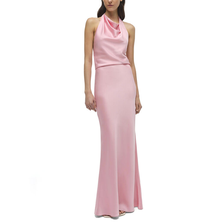 Reannon Draped Satin Gown image number null