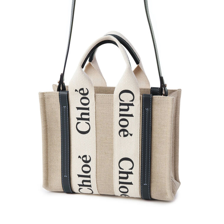 Small Woody Tote Bag In Linen image number null