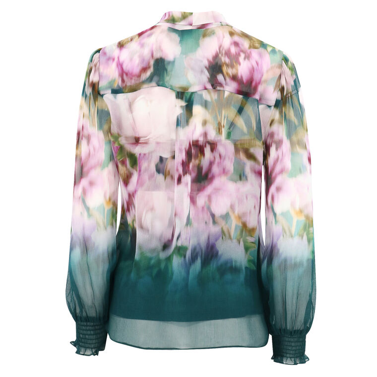 Georgie Long Sleeve Silk Blouse image number null