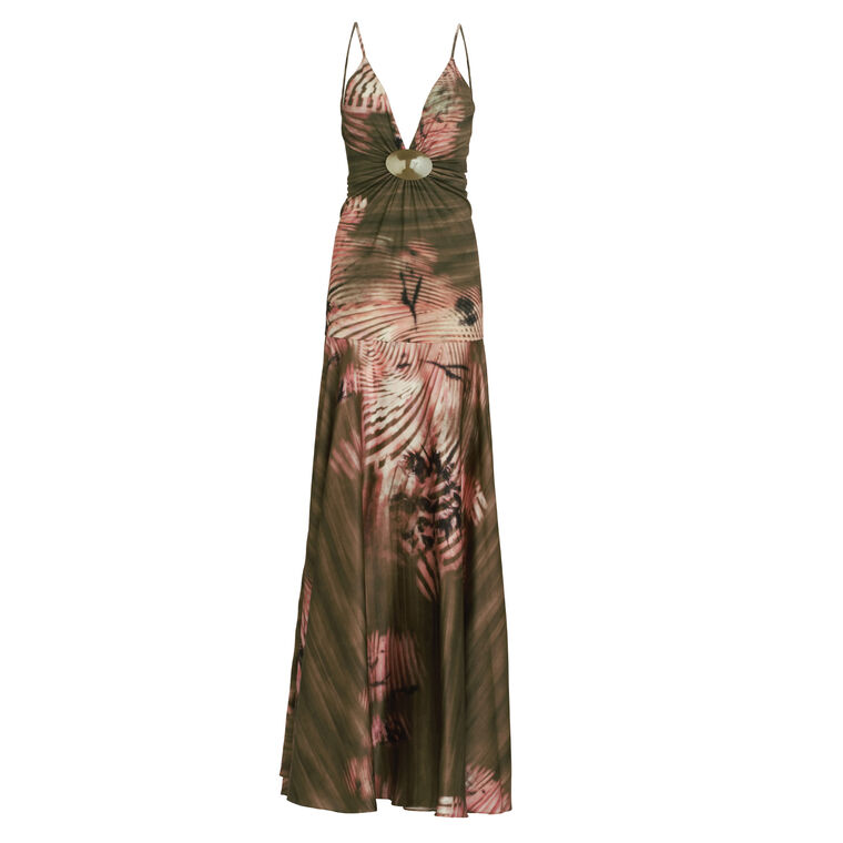 Carmin Sleeveless V-Neck Maxi Dress image number null