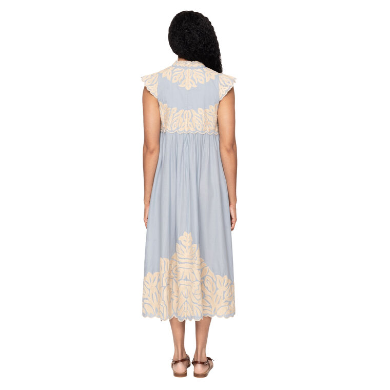 Alexandra Embroidery Cap Sleeve Midi Dress image number null