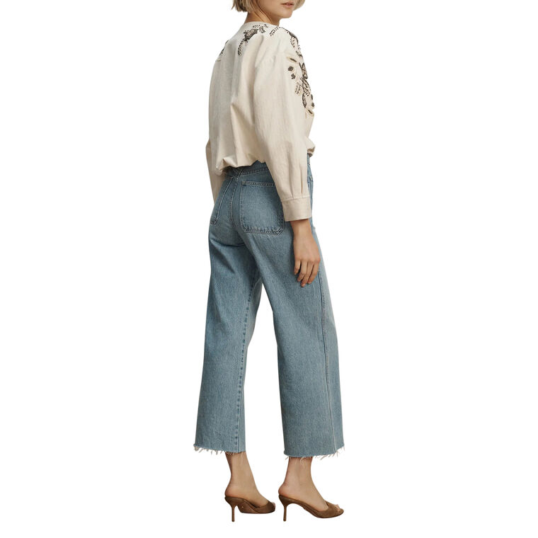 Emeren Embroidered Cropped Bubble Jacket image number null