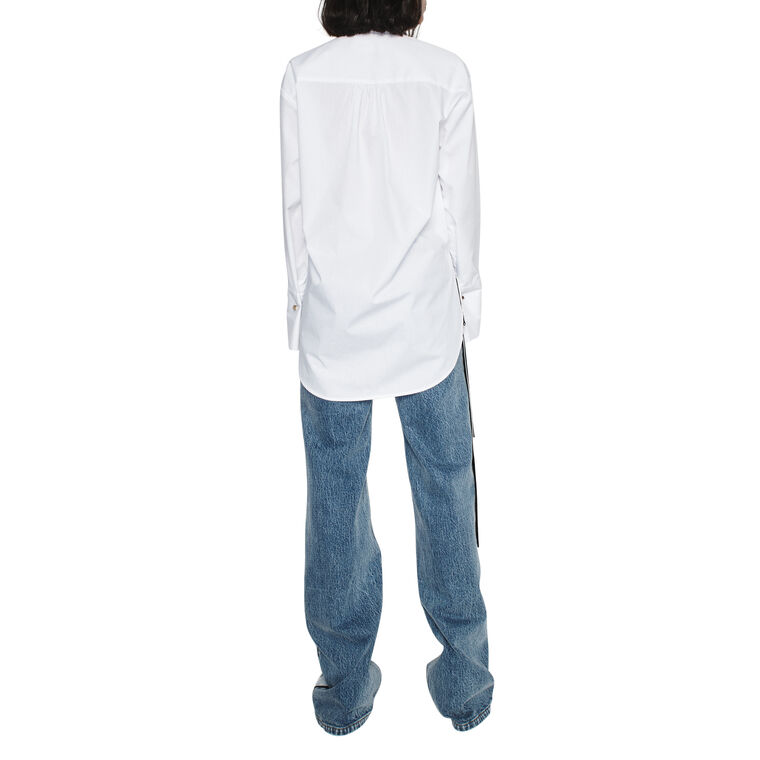 Sol Long Sleeve Button-Down Shirt With Bib Embroidery image number null