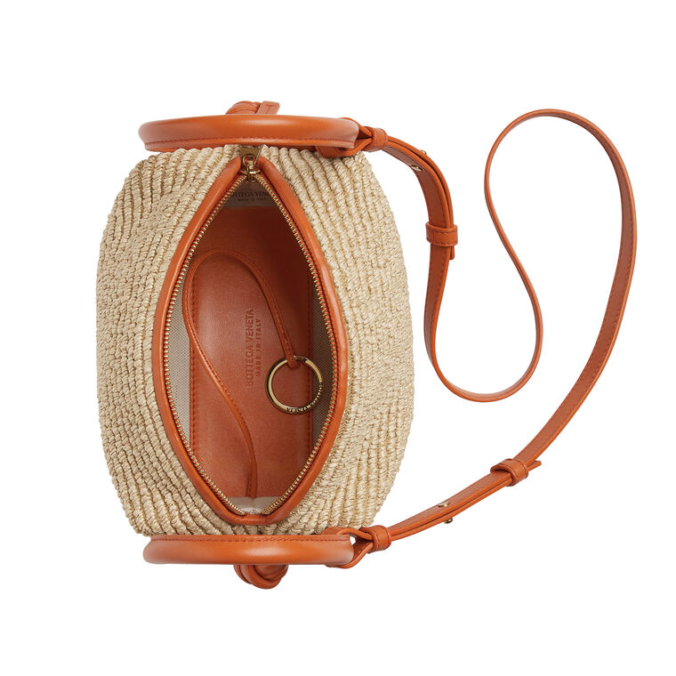 Loop Top Handle Raffia Clutch image number null