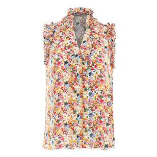 Go Spring Soiree Sleeveless Silk Blouse