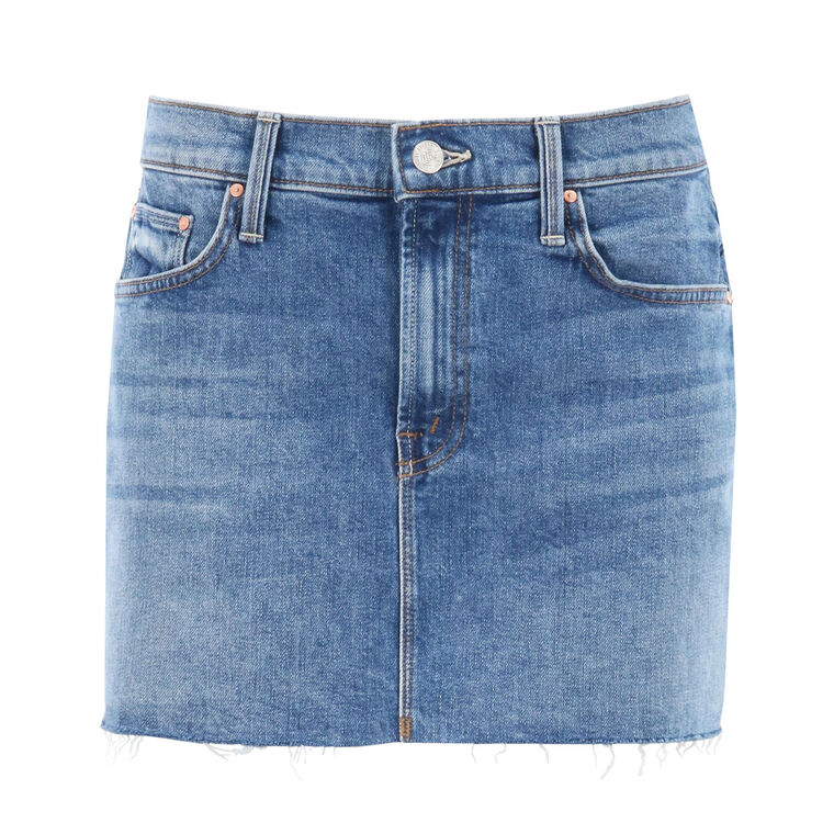 The Ditched Mini Fray Denim Skirt image number null