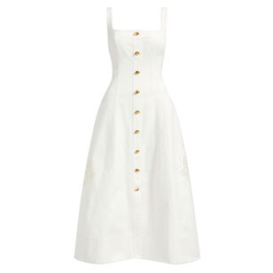 Halo Embroidered Midi Dress