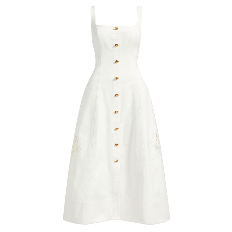 Halo Embroidered Midi Dress image number null