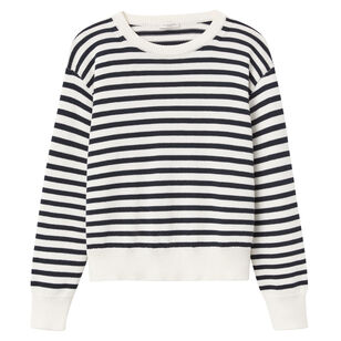 Long Sleeve Stripe Crewneck Sweater