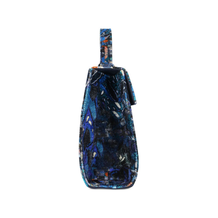 Jackie Printed Velvet Handbag image number null