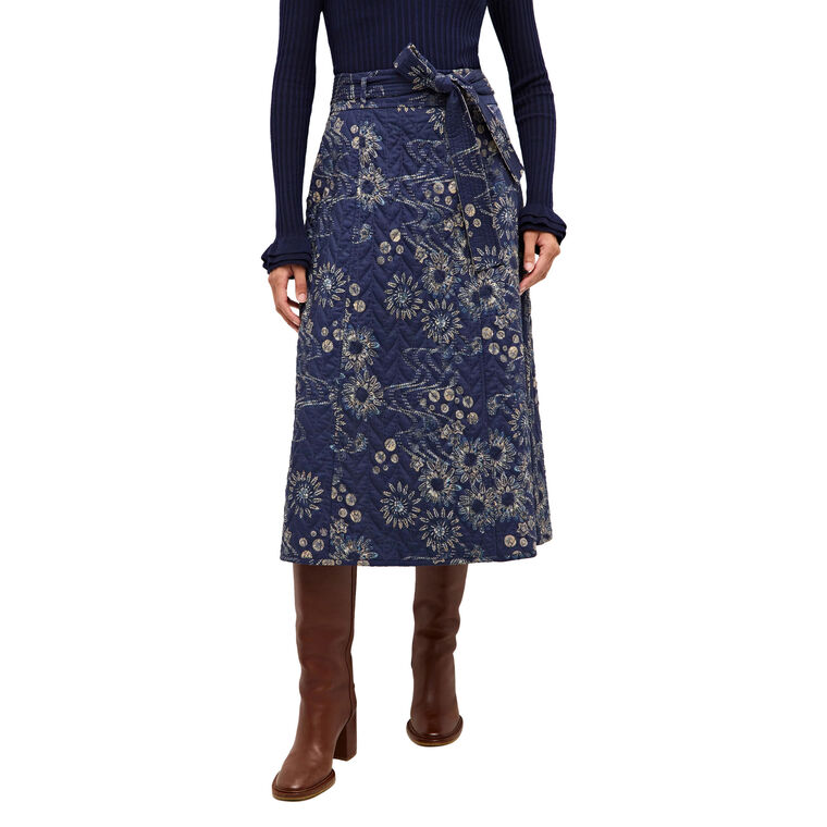 Zoie Reversible Midi Skirt image number null