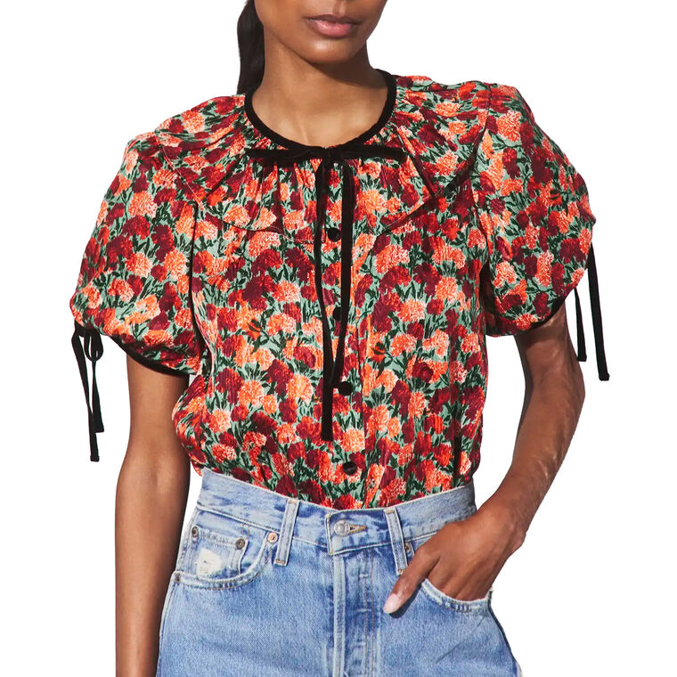 Connelly Floral Puff Sleeve Blouse image number null