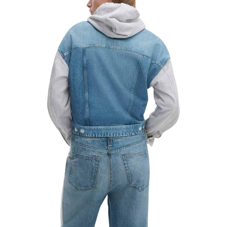 Miramar Terry Combo Hooded Trucker Jacket image number null