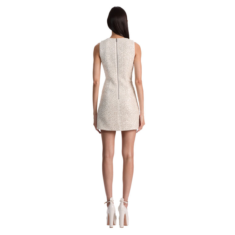 Cade Embellished Tweed Shift Mini Dress image number null