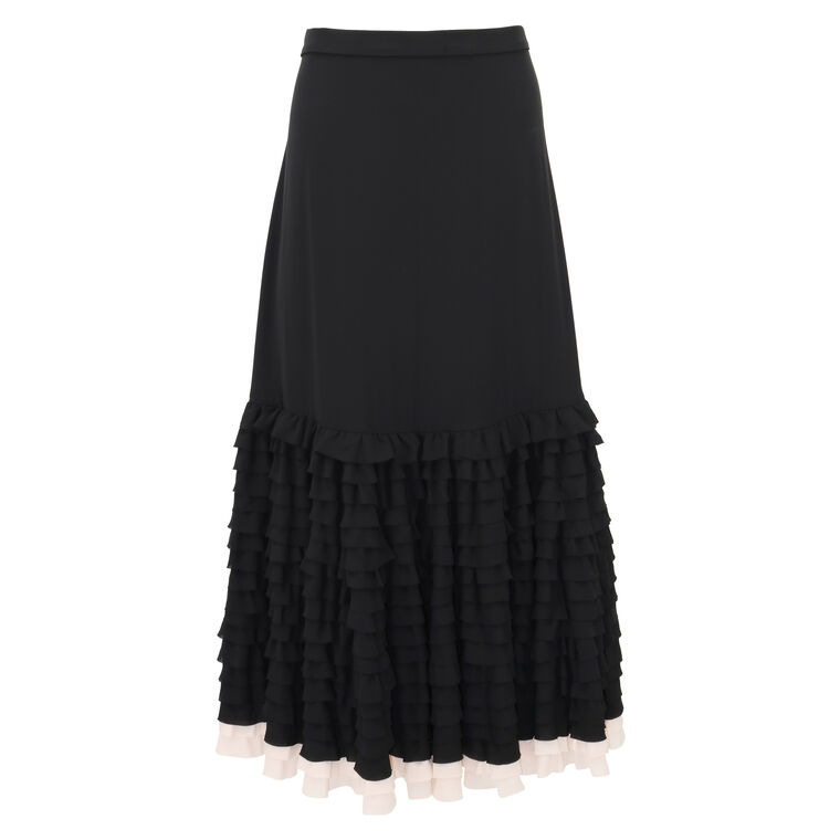 Dozza Ruffle Midi Skirt image number null