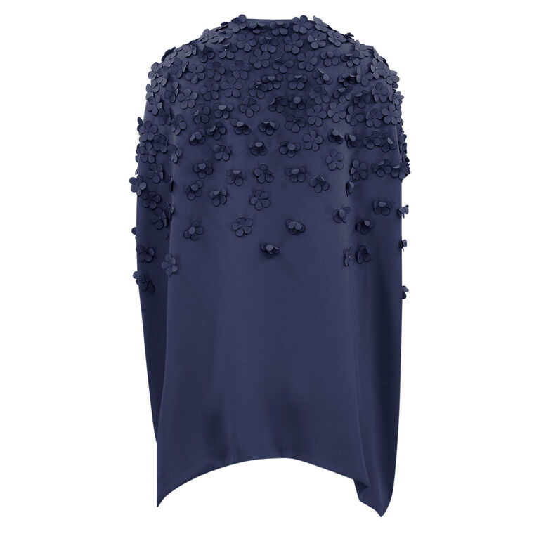 V-Neck Top With Camellia Petals image number null