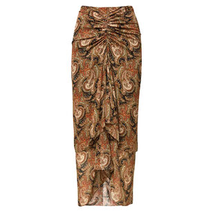 Sira Silk Midi Skirt