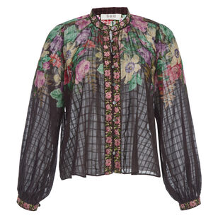 Viktoria Print Long Sleeve Blouse