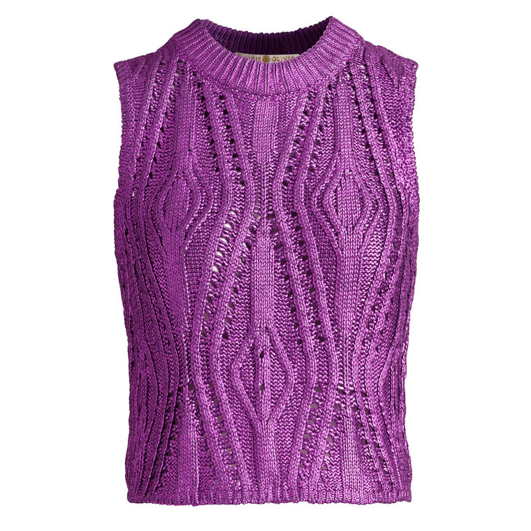 Mcguire Foiled Knit Sleeveless Top image number null
