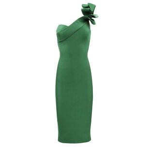 One-Shoulder Jersey Cocktail Dress