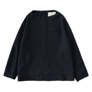 Lory Long Sleeve Boat Neck Boxy Top
