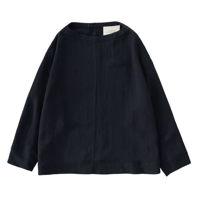 Lory Long Sleeve Boat Neck Boxy Top image number null