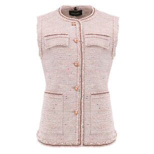 Aranell Cotton-Blend Tweed Vest