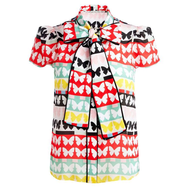 Jeannie Butterfly Print Button Down image number null