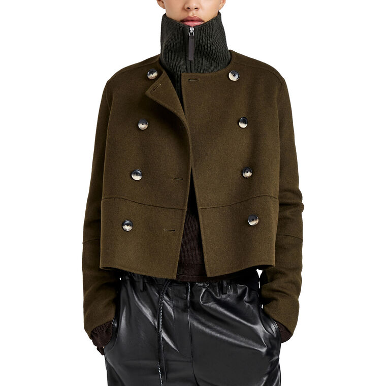 Courtney Cropped Jacket In Double Face Wool image number null