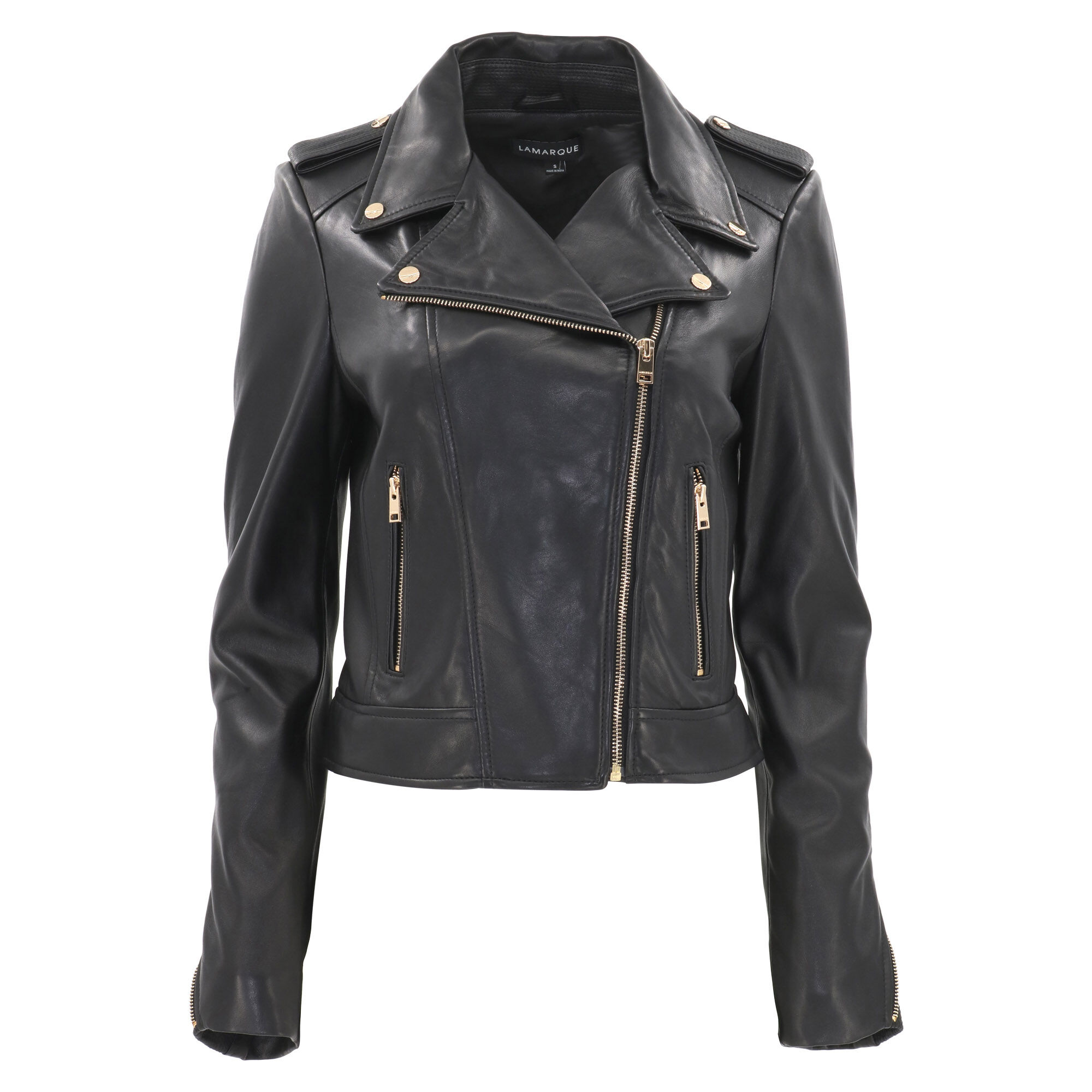 Lamarque donna leather biker jacket hotsell