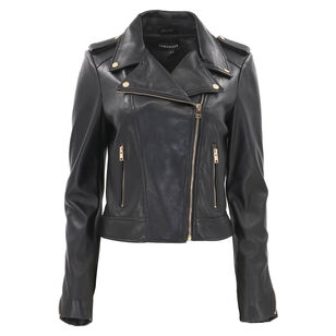 Donna Iconic Leather Biker Jacket