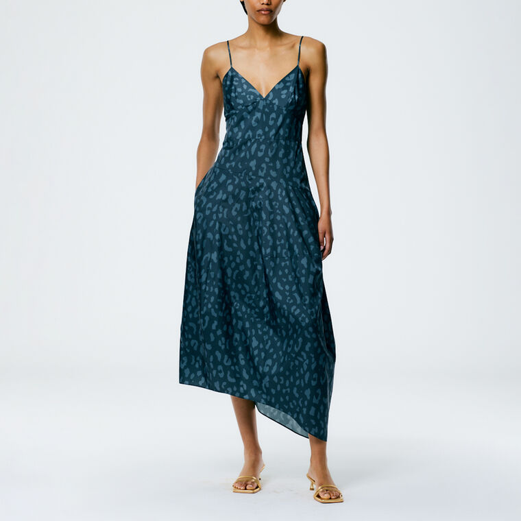 Recycled Sporty Nylon Cheetah Cami Dress image number null