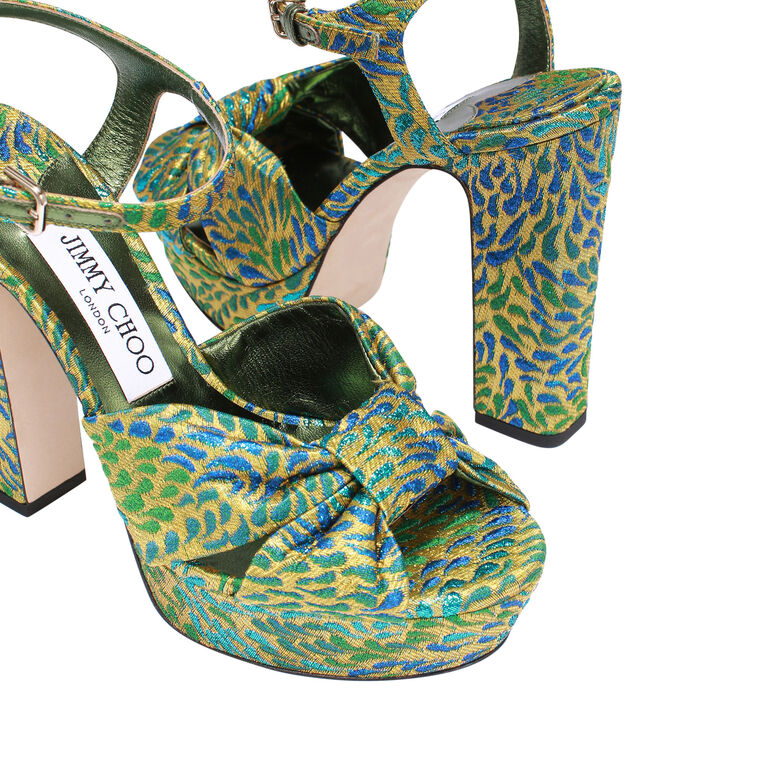 Heloise 120mm Brocade Fabric Platform Sandal image number null