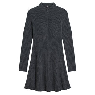Traveling Long Sleeve Ribbed Sweater Dress