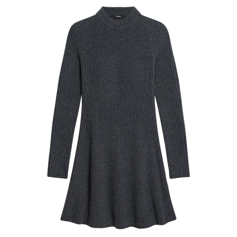 Traveling Long Sleeve Ribbed Sweater Dress image number null