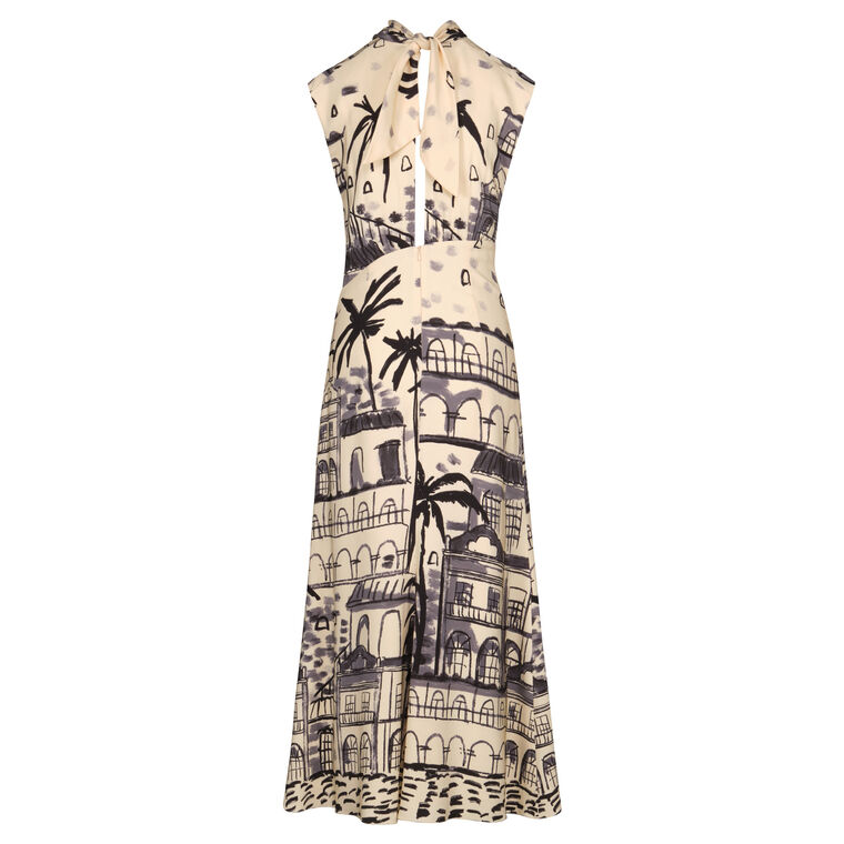 Interdimensional Sleeveless Silk Midi Dress image number null