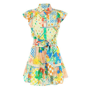 Marceline Printed Cotton Mini Dress