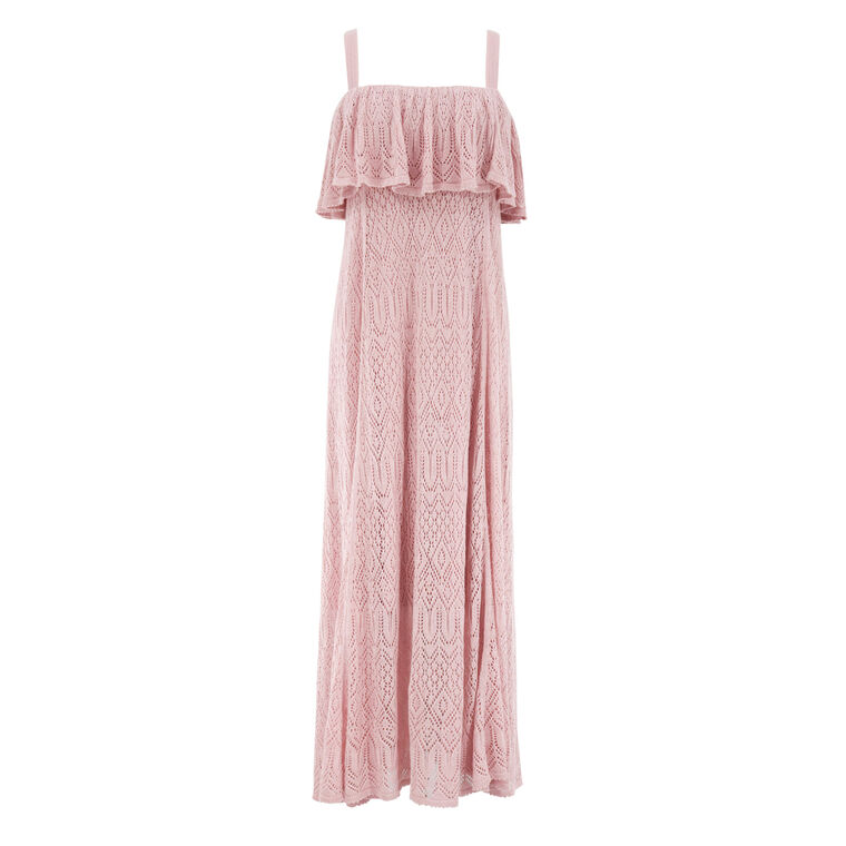 Mahon Sleeveless Lace Frill Maxi Dress image number null