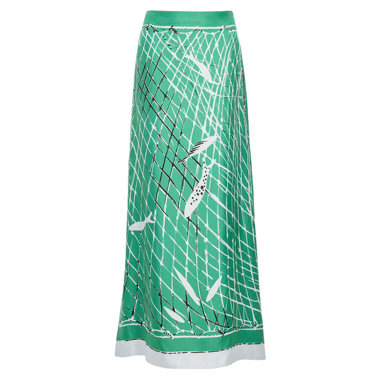 Linnie Silk Midi Skirt image number null