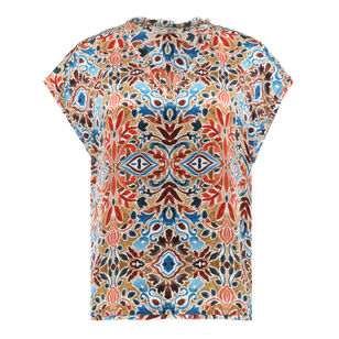 Go Raw Revisited Silk Tee With Placed Print