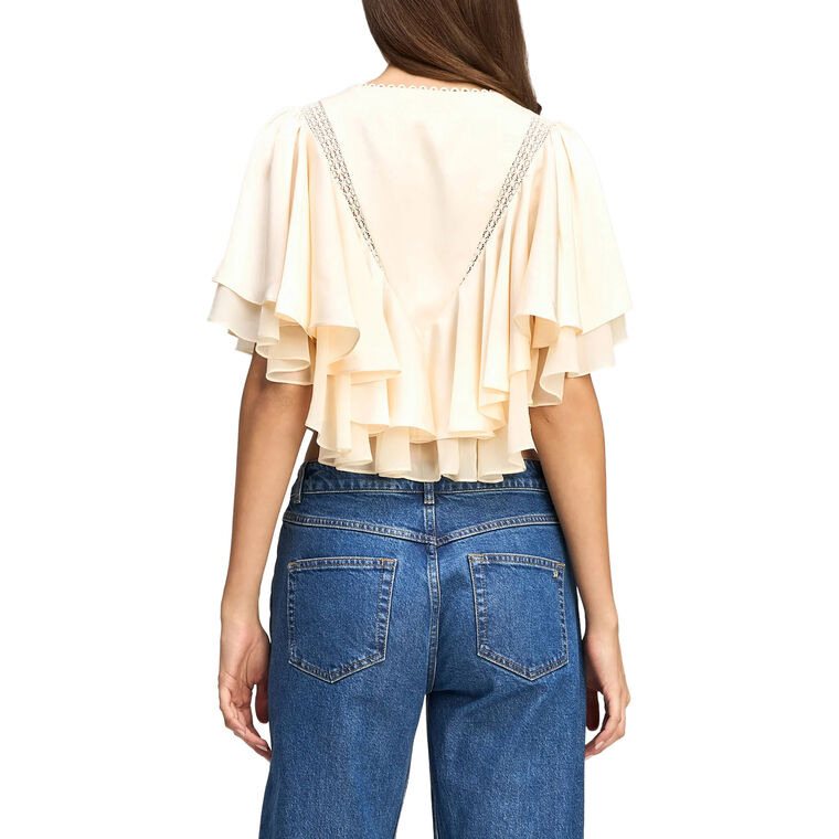 Mary V-Neck Ruffle Top image number null