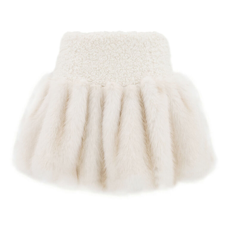 Lita Faux Fur Mini Skirt image number null