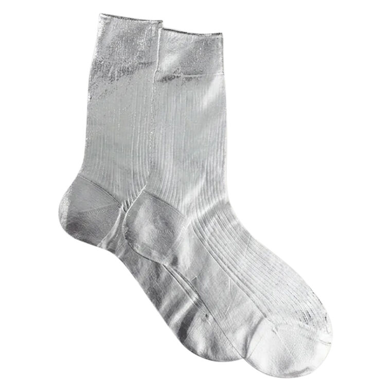 One Ribbed Laminated Socks image number null