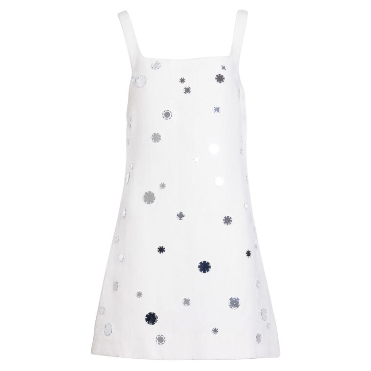 Barton Sleeveless Mirror Detail Mini Dress image number null