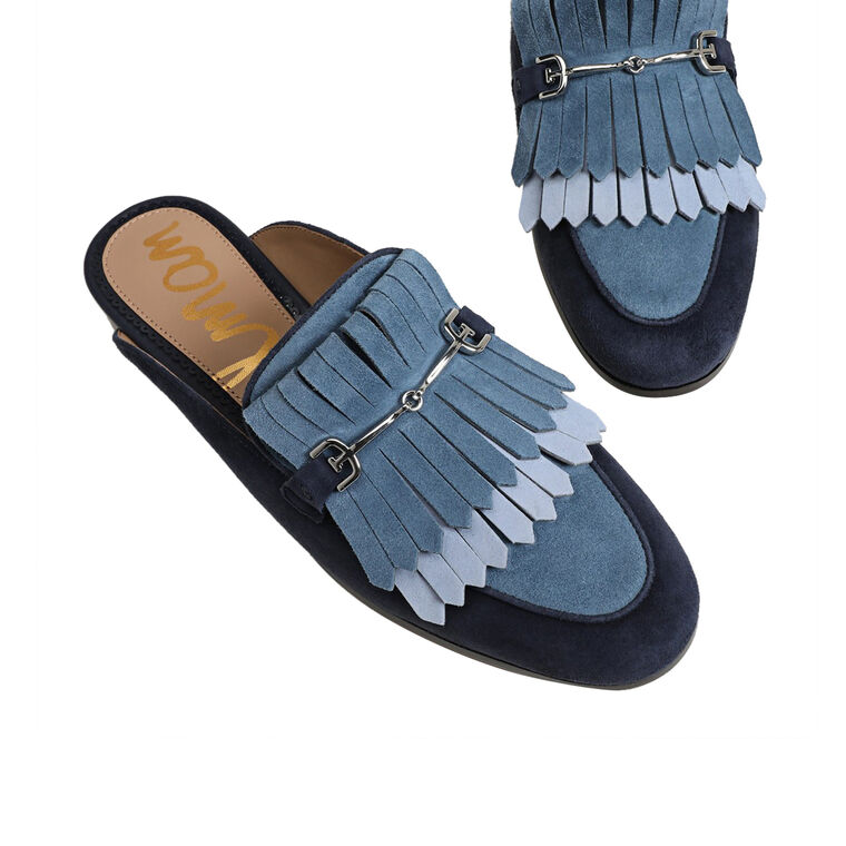 Lainey Suede Bit Mule Loafer image number null